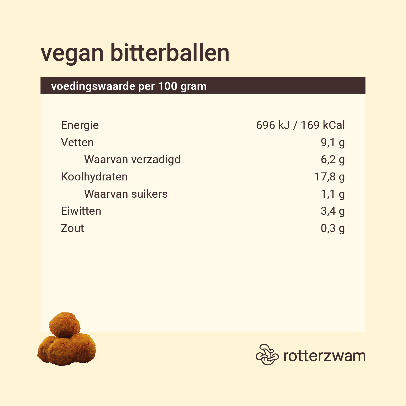 Oesterzwam bitterballen - Vegan